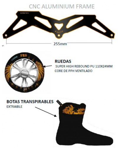 Patines KRF freeskate ANGEL velocidad 3X110