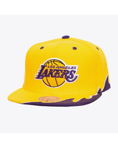 Gorra plana snapback Mitchell & Ness Los Angeles Lakers Rising Tide nba yellow purple