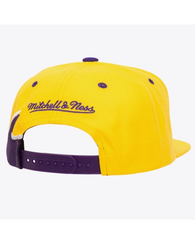 Gorra plana snapback Mitchell & Ness Los Angeles Lakers Rising Tide nba yellow purple