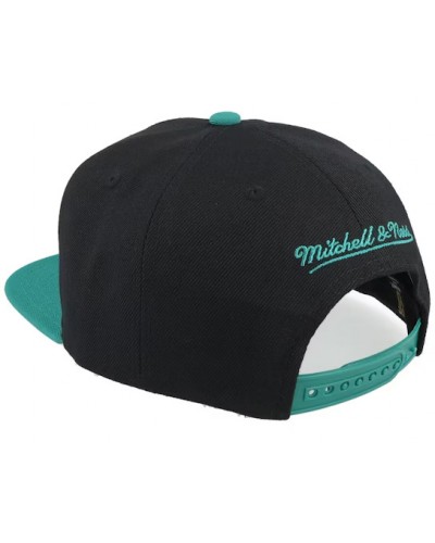 Gorra plana Mitchell & Ness Anaheim Ducks NHL Text Stack 1 black teal