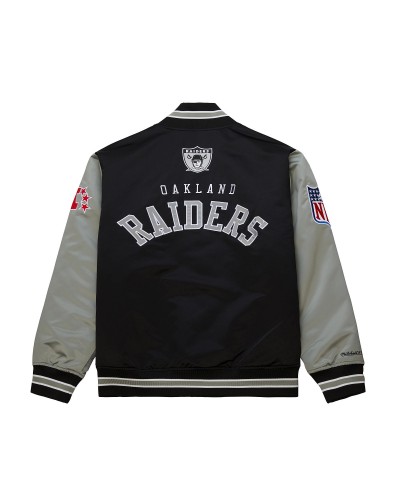 Chaqueta Mitchell & Ness Oakland Raiders Primetime heavyweight black silver