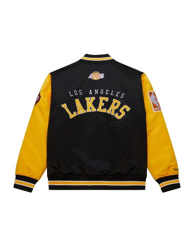 Chaqueta Mitchell & Ness Los Angeles Lakers Primetime heavyweight black yellow