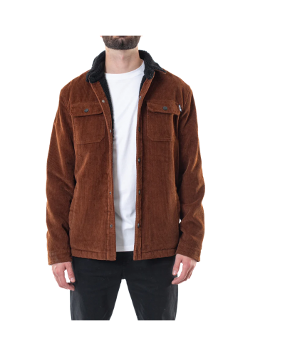 Chaqueta sobrecamisa borrego Fallen Light Lamb brown black