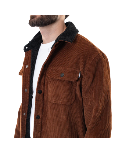 Chaqueta sobrecamisa borrego Fallen Light Lamb brown black