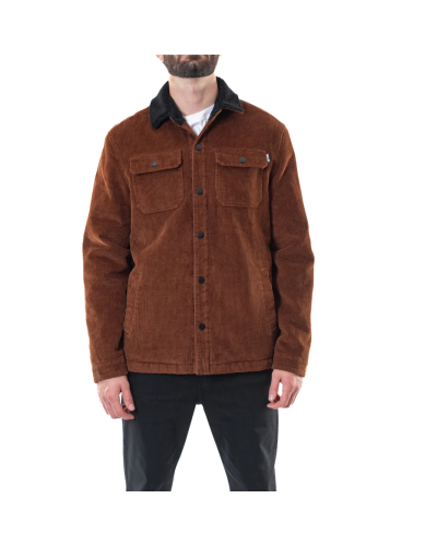 Chaqueta sobrecamisa borrego Fallen Light Lamb brown black