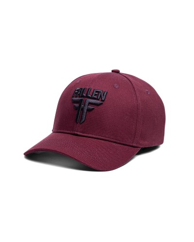 Gorra curva Fallen Insignia dark burgundy black