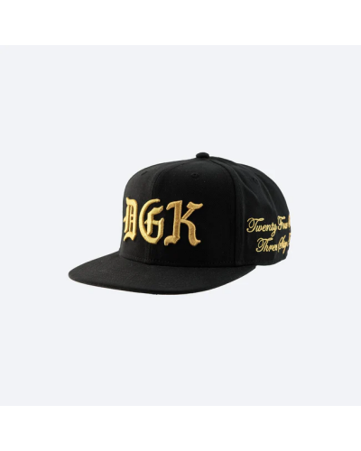 Gorra plana DGK Statement black gold