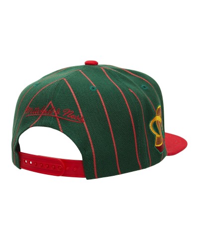 Gorra plana Mitchell & Ness Seattle Supersonics Team Pin green red