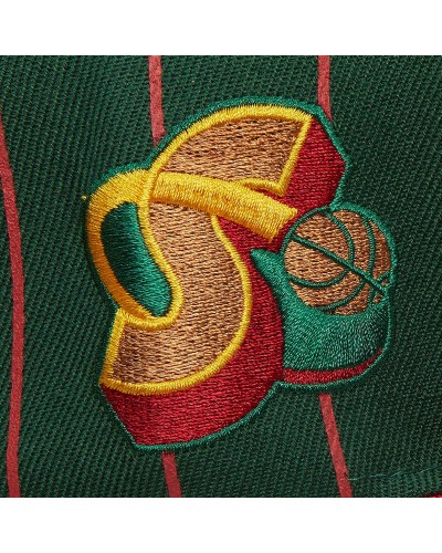 Gorra plana Mitchell & Ness Seattle Supersonics Team Pin green red