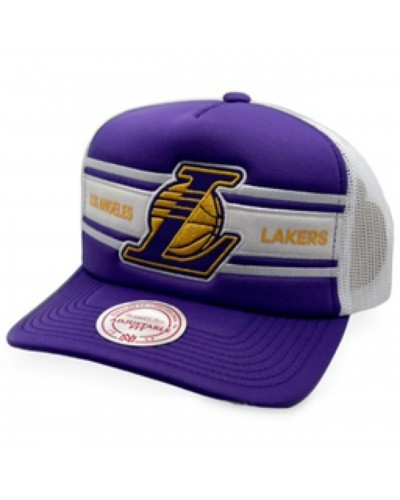 Gorra trucker Mitchell & Ness Lakers Sideline purple white yellow