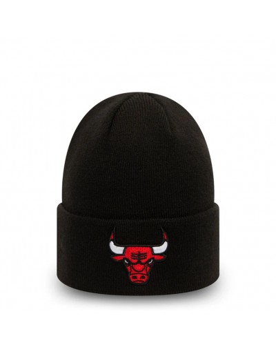 Gorro de lana negra New Era Essential Chicago Bulls