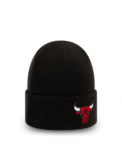 Gorro de lana negra New Era Essential Chicago Bulls