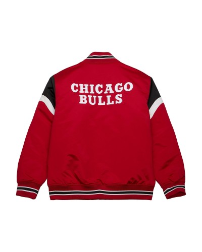 Chaqueta bomber Mitchell & Ness Chicago Bulls Heavyweight satin red black