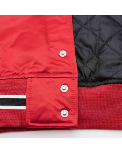 Chaqueta bomber Mitchell & Ness Chicago Bulls Heavyweight satin red black