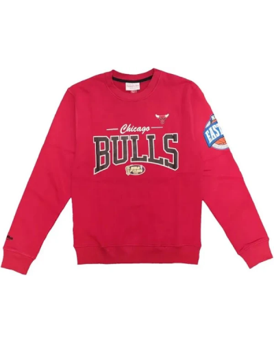 Sudadera crewneck Mitchell & Ness Chicago Bulls There & Back fleece red