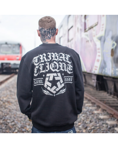 Sudadera crewneck Tribal Worldwide black