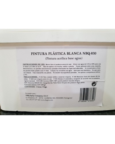 Pintura plástica blanca NBQ-830