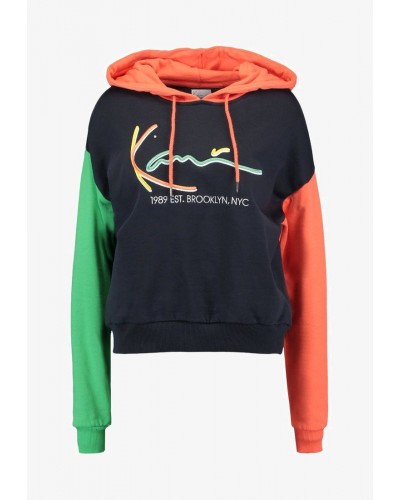 Sudadera chica KARL KANI "Signature Block" orange / green / black