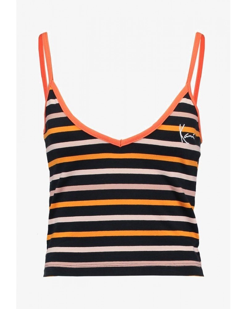 Top tirantes KARL KANI "Stripes" orange / navy / red