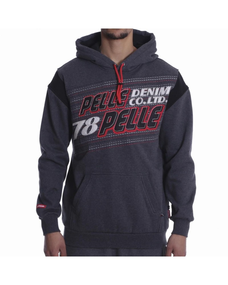 Sudadera Pelle Pelle "Upwards" grey / black / red