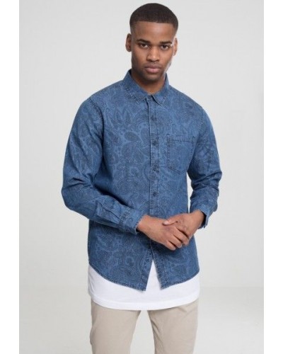 Camisa URBAN CLASSICS "2022" paisley denim