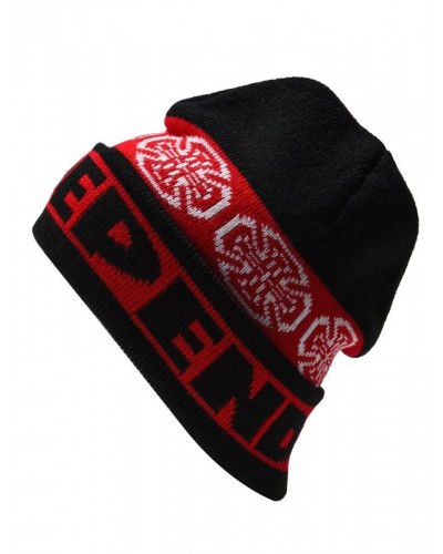 Gorro invierno INDEPENDENT "Fold Over" black red