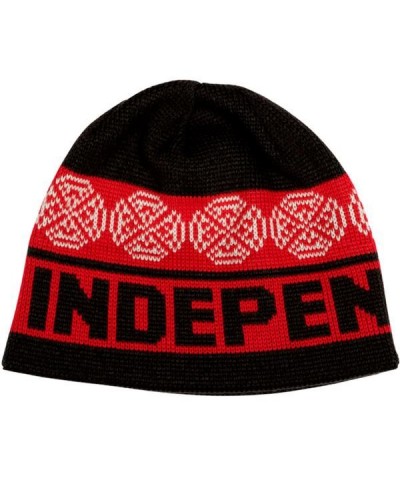 Gorro invierno INDEPENDENT "Fold Over" black red