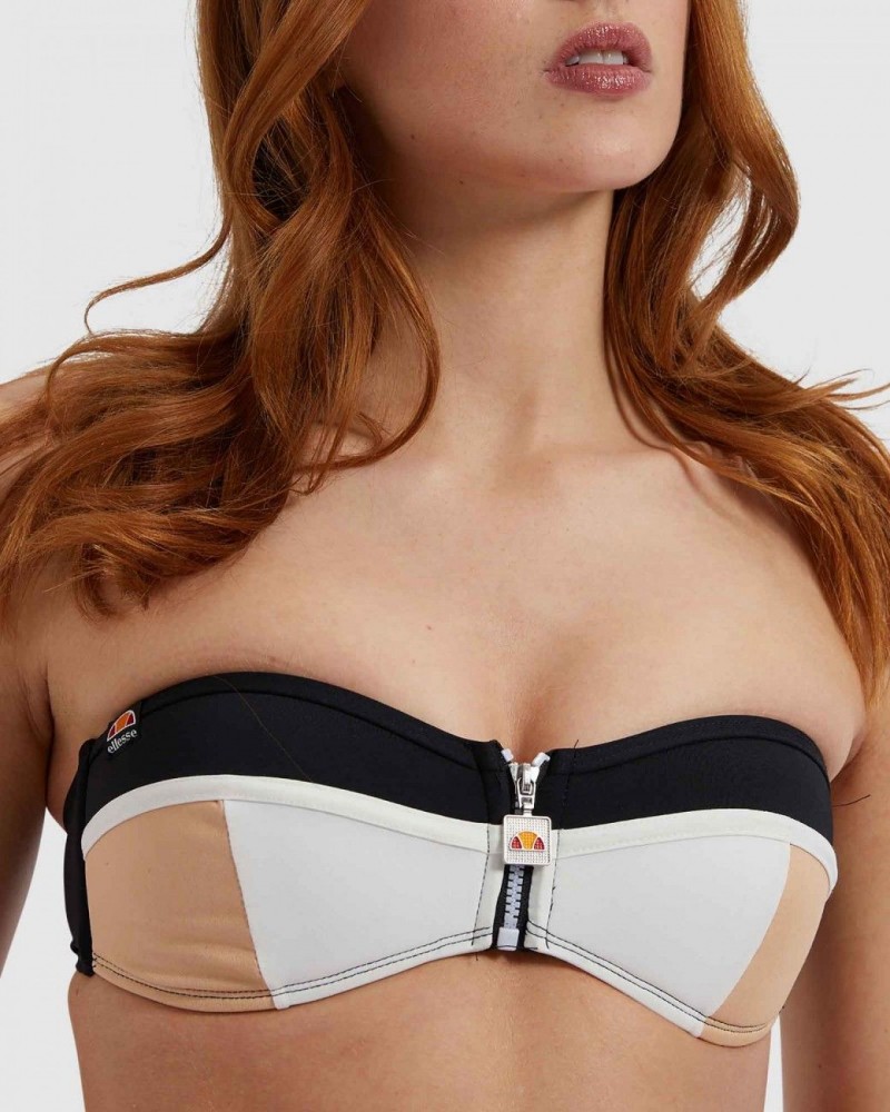 Top bikini ELLESSE "Ignazio" black / cream / white