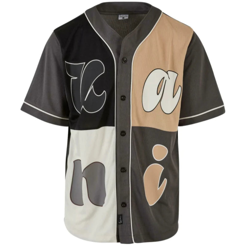 Camiseta beisbolera Karl Kani KK Woven Signature block anthracite multicolor